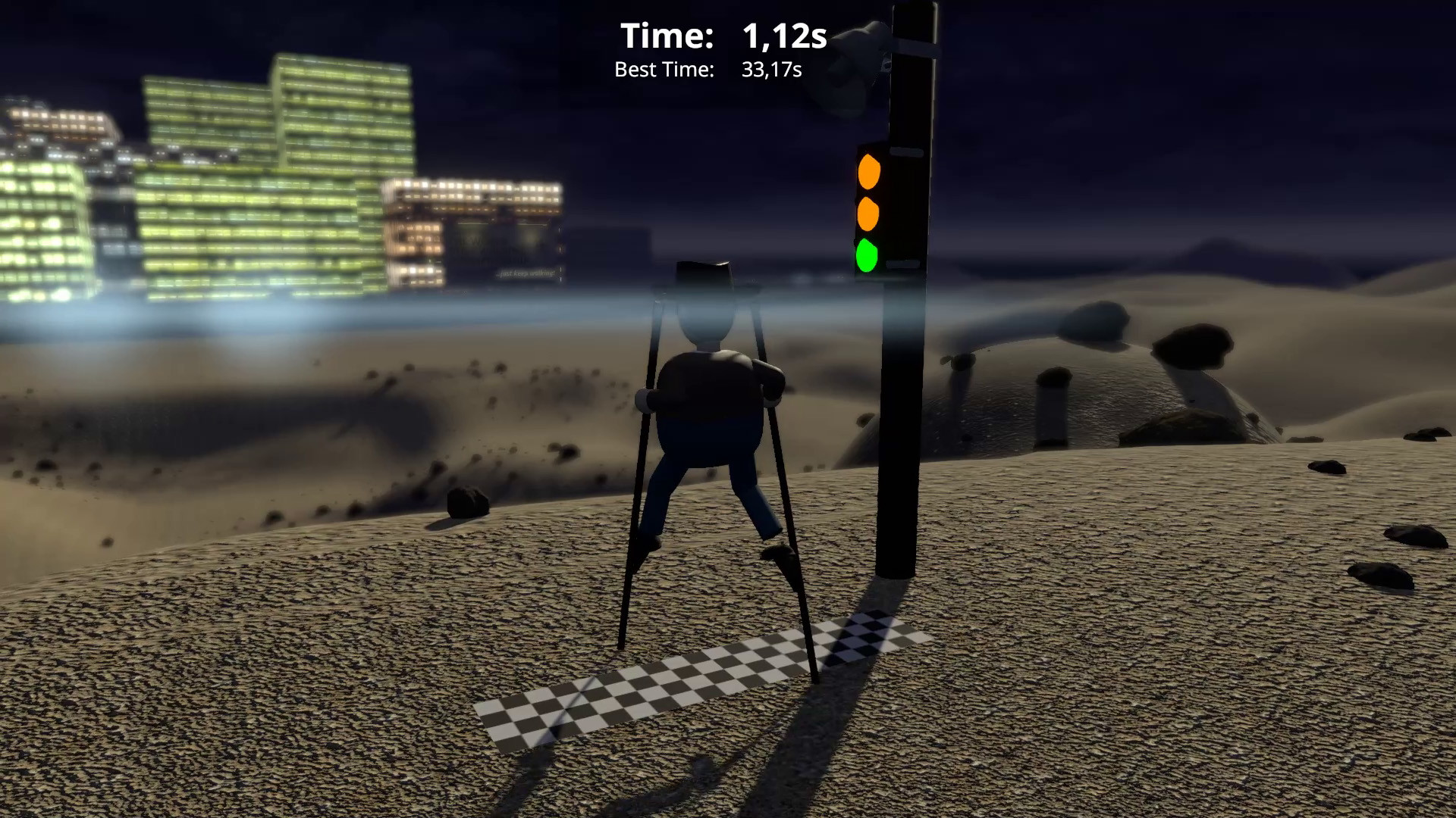 高跷男踩竹马/Stilt Fella