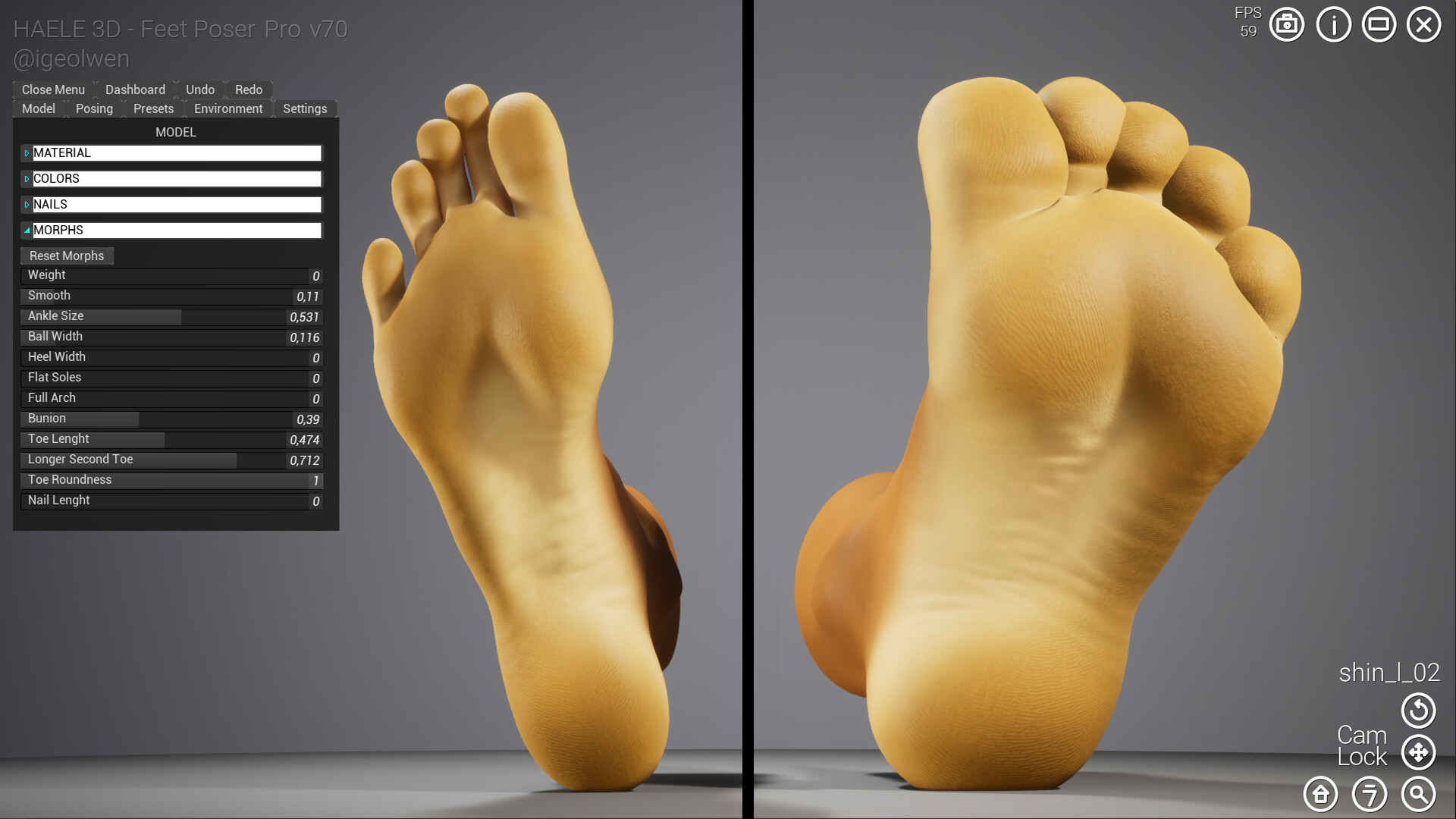足部造型模拟器 - 专业版/HAELE 3D - Feet Poser Pro