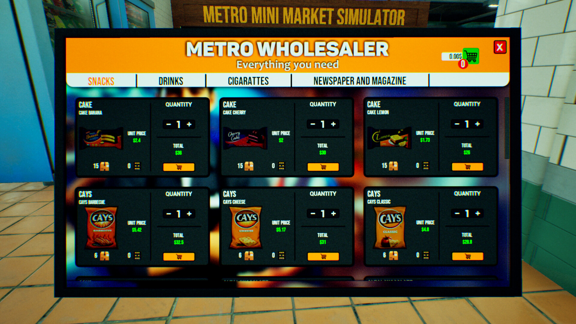 地铁迷你市场模拟器/Metro Mini Market Simulator
