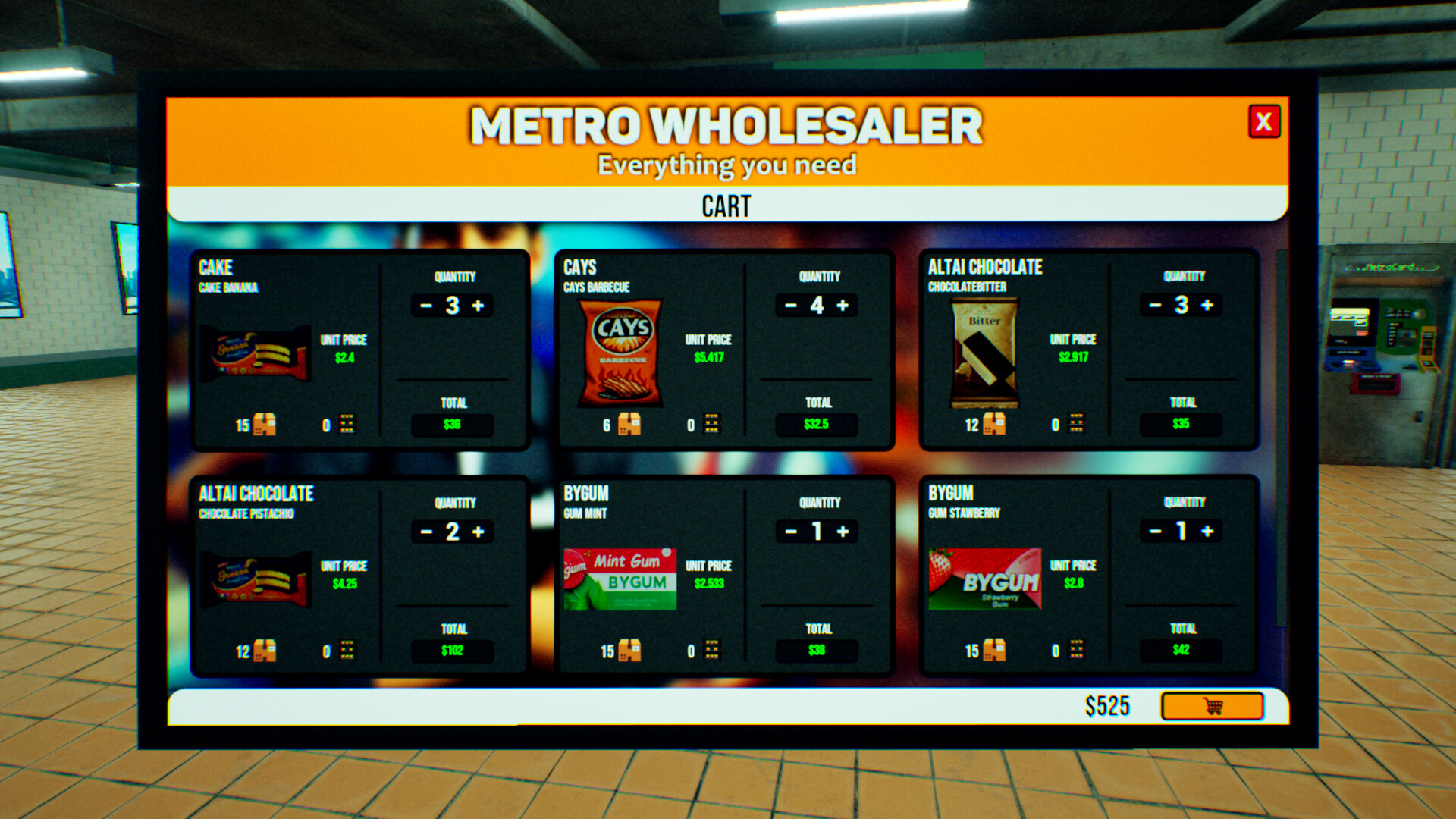 地铁迷你市场模拟器/Metro Mini Market Simulator