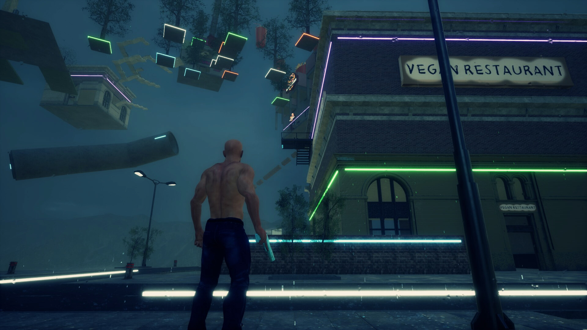 秃头男子攀登/Bald Man Climbs Up