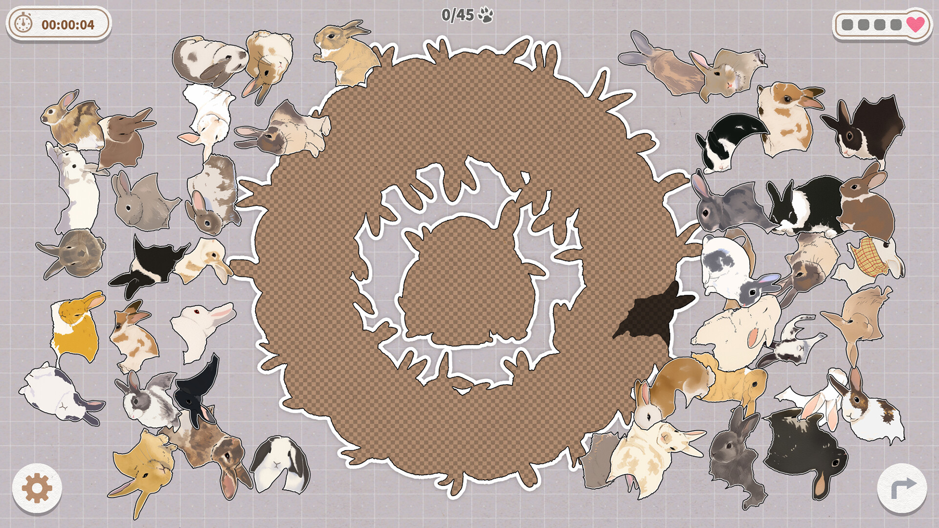 挤在一起的兔兔/Bunnies Huddled Together