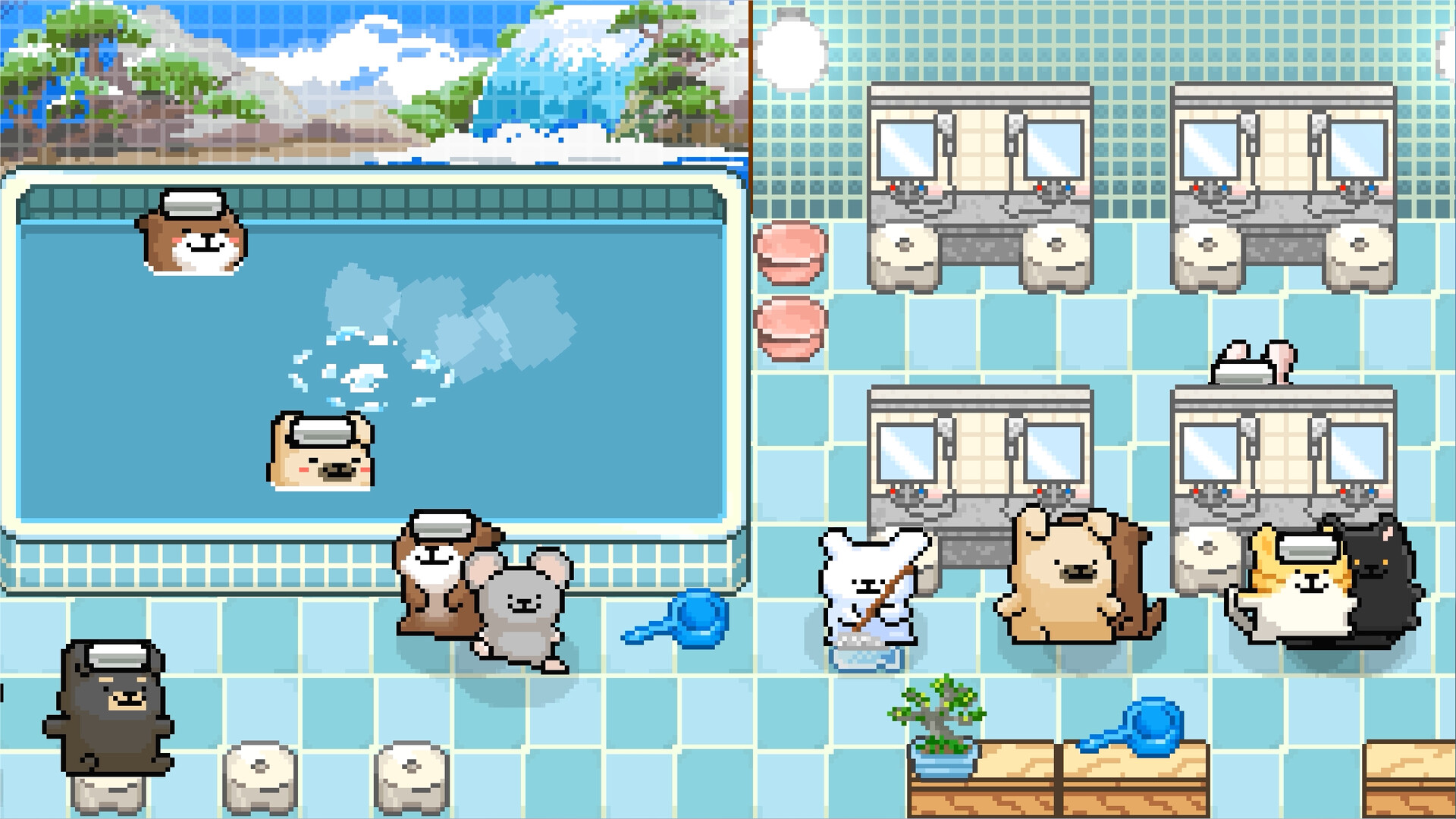 线条小狗:动物温泉/Maltese's Fluffy Onsen